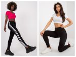 Czarne legginsy basic z bawełny na eButik.pl